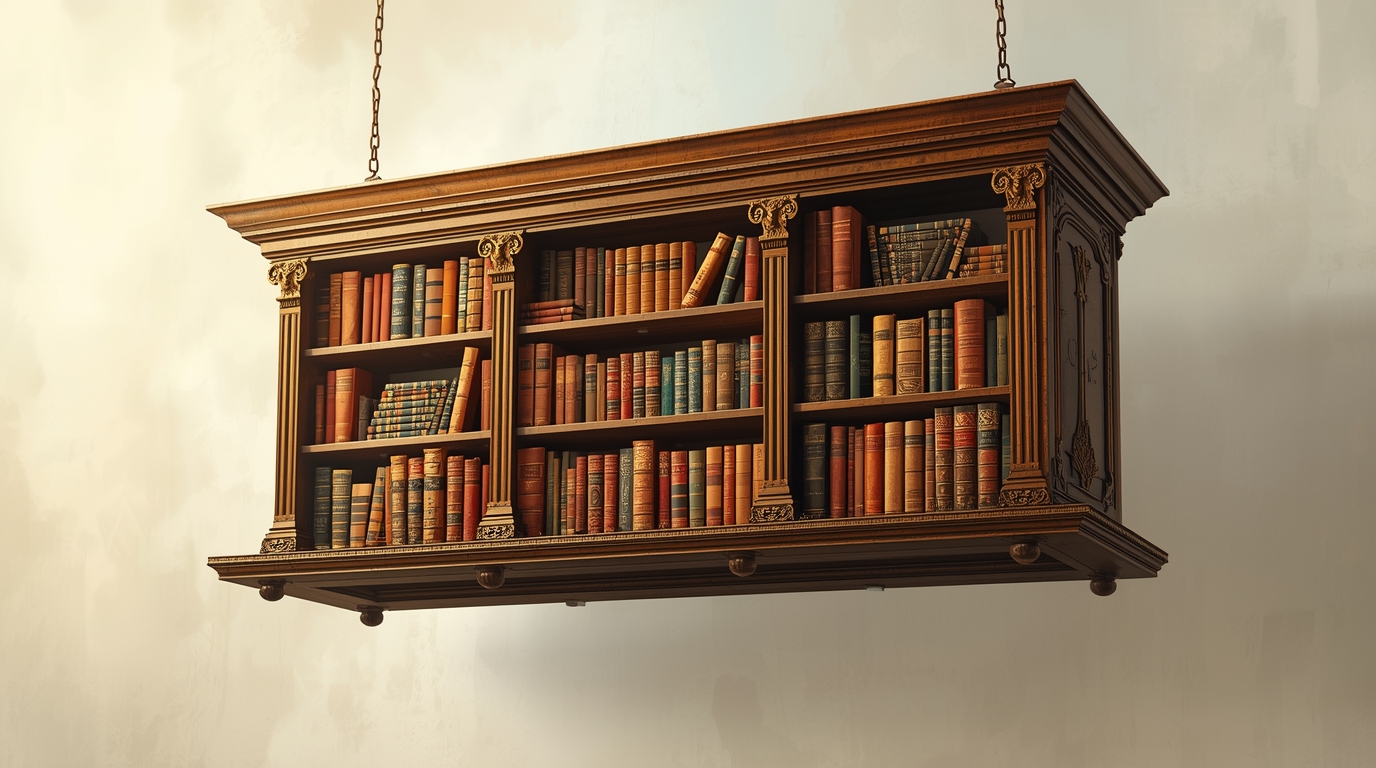 Zwevende boekenkast Zwevende boekenkast gemaakt door Rinsingmotion